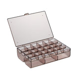 Maxbell Jewelry Storage Box Large 2 Layer Transparent Case for Rings Women Brown