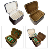 Maxbell 7 Slots Bangle Box Gifts Storage Box for Engagement Wedding Anniversary Beige