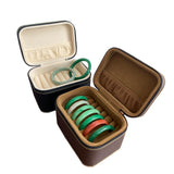 Maxbell 7 Slots Bangle Box Gifts Storage Box for Engagement Wedding Anniversary Beige