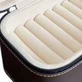 Maxbell 7 Slots Bangle Box Gifts Storage Box for Engagement Wedding Anniversary Beige