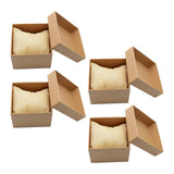 Maxbell 4 Pieces Kraft Watch Storage Box Single Slot Showcase Gifts Protective