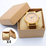 Maxbell 4 Pieces Kraft Watch Storage Box Single Slot Showcase Gifts Protective