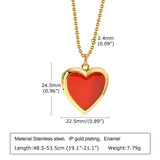 Maxbell Women Locket Necklace Memorial Jewelry Red Souvenir Stylish Adjustable