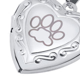 Maxbell Cute Pet Urn Pendant Waterproof Photo Locket Rustproof Fashion for Dog Cat Silver Pendant
