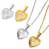 Maxbell Cute Pet Urn Pendant Waterproof Photo Locket Rustproof Fashion for Dog Cat Silver Pendant