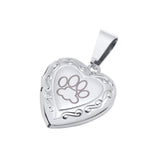 Maxbell Cute Pet Urn Pendant Waterproof Photo Locket Rustproof Fashion for Dog Cat Silver Pendant