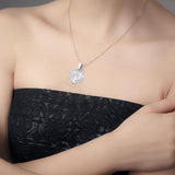 Maxbell Cute Pet Urn Pendant Waterproof Photo Locket Rustproof Fashion for Dog Cat Silver Pendant