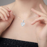 Maxbell Cute Pet Urn Pendant Waterproof Photo Locket Rustproof Fashion for Dog Cat Silver Pendant