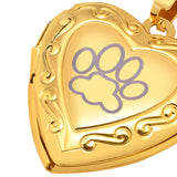 Maxbell Cute Pet Urn Pendant Waterproof Photo Locket Rustproof Fashion for Dog Cat Gold Pendant