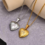 Maxbell Cute Pet Urn Pendant Waterproof Photo Locket Rustproof Fashion for Dog Cat Gold Pendant