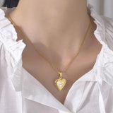 Maxbell Cute Pet Urn Pendant Waterproof Photo Locket Rustproof Fashion for Dog Cat Gold Pendant