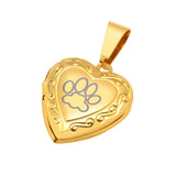 Maxbell Cute Pet Urn Pendant Waterproof Photo Locket Rustproof Fashion for Dog Cat Gold Pendant