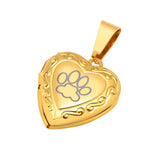 Maxbell Cute Pet Urn Pendant Waterproof Photo Locket Rustproof Fashion for Dog Cat Gold Pendant