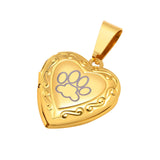 Maxbell Cute Pet Urn Pendant Waterproof Photo Locket Rustproof Fashion for Dog Cat Gold Pendant