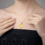 Maxbell Cute Pet Urn Pendant Waterproof Photo Locket Rustproof Fashion for Dog Cat Gold Pendant