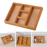 Maxbell Wooden Jewelry Display Tray Divider Box for Accessories Bedroom Drawer