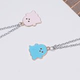 Maxbell 2Pcs Couple Pendant Necklaces Creative Decorate for Party Valentine'S Day