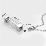 Maxbell Durable Memorial Urn Necklace Rustproof Waterproof Fashion for Birthday Cuboid