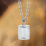 Maxbell Urn Necklace Cremation Jewelry Keepsake for Pet Husband Friends Silver