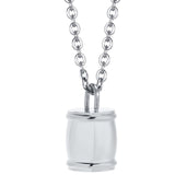 Maxbell Urn Necklace Cremation Jewelry Keepsake for Pet Husband Friends Silver