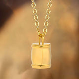 Maxbell Urn Necklace Cremation Jewelry Keepsake for Pet Husband Friends Gold