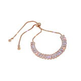 Maxbell Zircon Bracelet Luxury Shining Classic for Girls Graduation Anniversary Gold