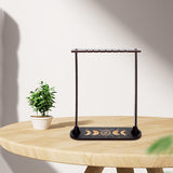 Maxbell Wooden Pendulum Display Frame Crystal Stand Mineral Rocks Desktop Decor B