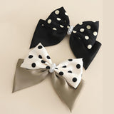 Maxbell Large Bow Hair Clip with Dot Headwear Elegant Women for Party Wedding Black