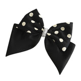 Maxbell Large Bow Hair Clip with Dot Headwear Elegant Women for Party Wedding Black
