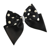 Maxbell Large Bow Hair Clip with Dot Headwear Elegant Women for Party Wedding Black