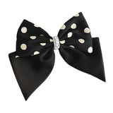 Maxbell Large Bow Hair Clip with Dot Headwear Elegant Women for Party Wedding Black