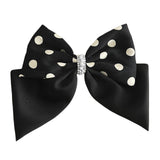 Maxbell Large Bow Hair Clip with Dot Headwear Elegant Women for Party Wedding Black