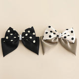 Maxbell Large Bow Hair Clip with Dot Headwear Elegant Women for Party Wedding Black