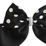 Maxbell Large Bow Hair Clip with Dot Headwear Elegant Women for Party Wedding Black