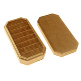 Maxbell Rings Display Holder with Lid Container Velvet for Multiple Rings option 1