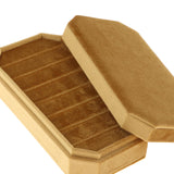 Maxbell Rings Display Holder with Lid Container Velvet for Multiple Rings option 1