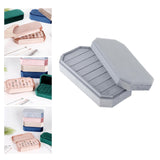 Maxbell Rings Display Holder with Lid Container Velvet for Multiple Rings option 2