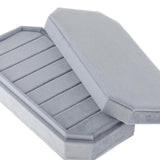 Maxbell Rings Display Holder with Lid Container Velvet for Multiple Rings option 2