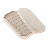 Maxbell Rings Display Holder with Lid Container Velvet for Multiple Rings option 4