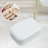 Maxbell Jewelry Organizer Box Container Portable for Bracelet Pendant Valentines Day White
