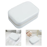 Maxbell Jewelry Organizer Box Container Portable for Bracelet Pendant Valentines Day White