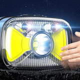 Maxbell Head Light Rechargeable Flashlight Lightweight for Hiking Cycling Gear