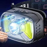 Maxbell Head Light Rechargeable Flashlight Lightweight for Hiking Cycling Gear