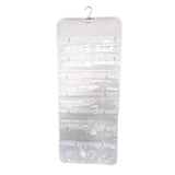 Maxbell Double Sided Jewelry Hanging Organizer with 49 Pockets Door Mount White