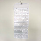 Maxbell Double Sided Jewelry Hanging Organizer with 49 Pockets Door Mount White