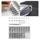 Maxbell 1000 Pieces Eyeglasses Repair Kit Nose Pad Replacement for Clock Eyeglass