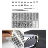 Maxbell 1000 Pieces Eyeglasses Repair Kit Nose Pad Replacement for Clock Eyeglass