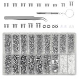 Maxbell 1000 Pieces Eyeglasses Repair Kit Nose Pad Replacement for Clock Eyeglass
