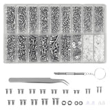Maxbell 1000 Pieces Eyeglasses Repair Kit Nose Pad Replacement for Clock Eyeglass