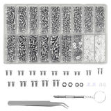 Maxbell 1000 Pieces Eyeglasses Repair Kit Nose Pad Replacement for Clock Eyeglass